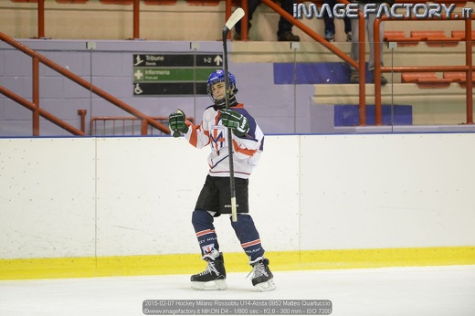 2015-02-07 Hockey Milano Rossoblu U14-Aosta 0852 Matteo Quartuccio